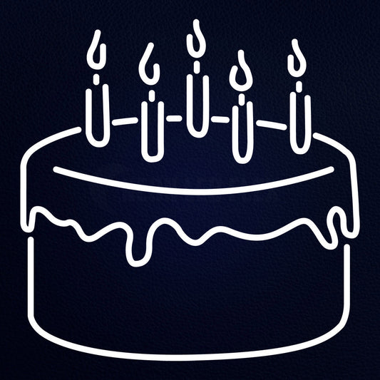 Cake St Birthday 24" x 24" LED Neon Sign