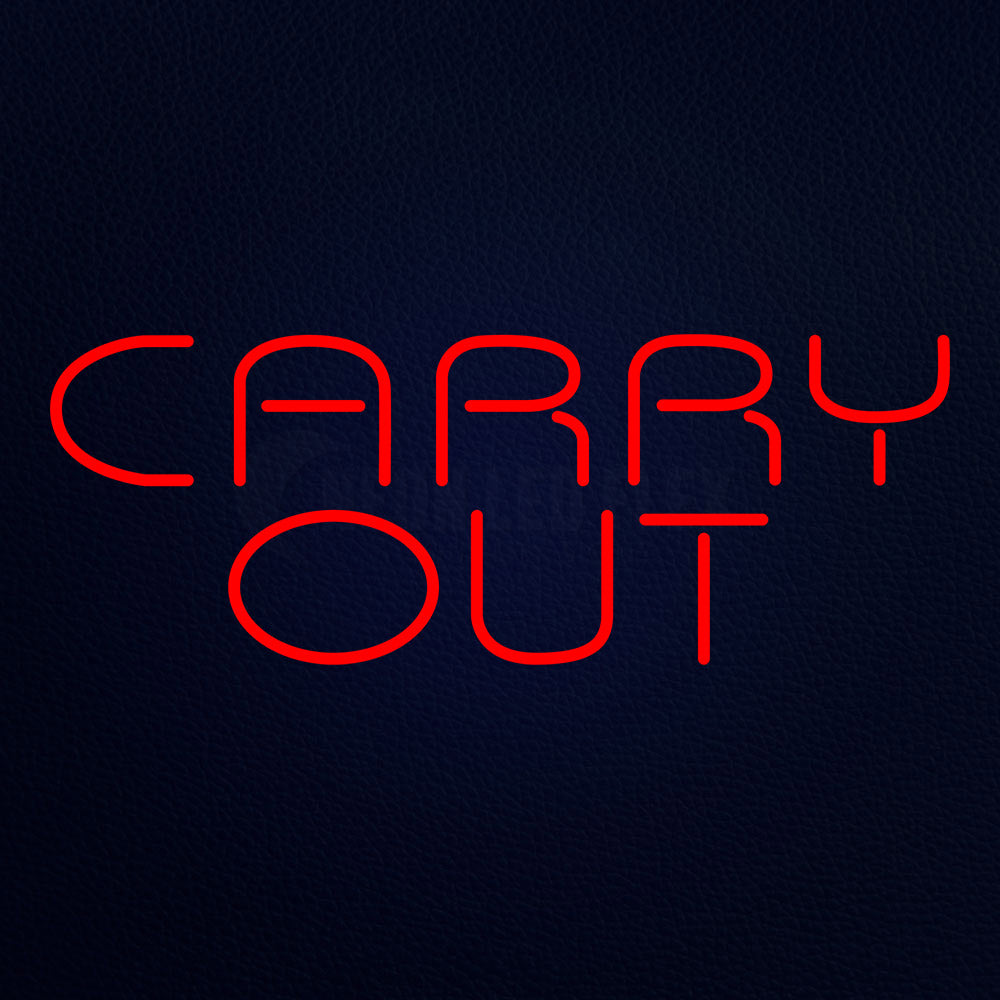 Carry Out Barbeque 17" x 14" LED Neon Sign