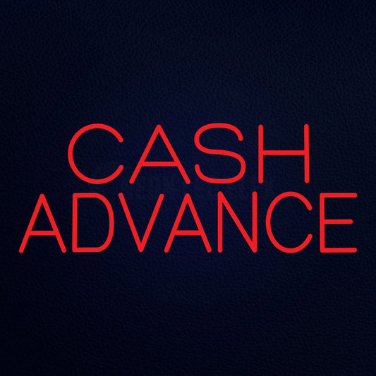 Cash Advance 32" x 13" LED Neon Sign