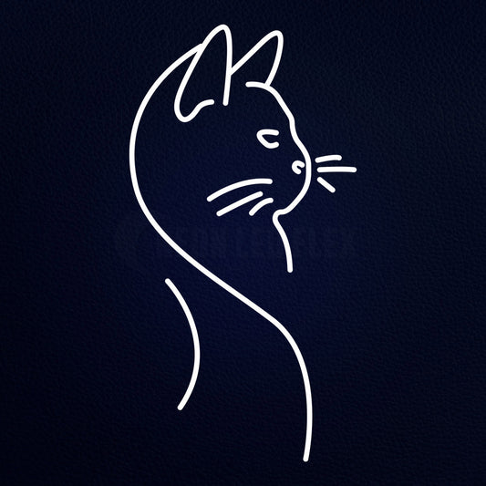 Cat 20" x 37" LED Neon Sign