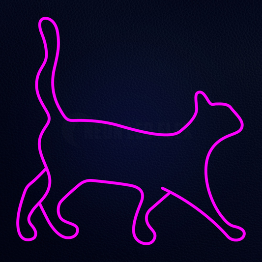 Cat 24" x 24" LED Neon Sign