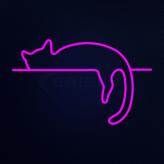 Cat 20" x 13" LED Neon Sign