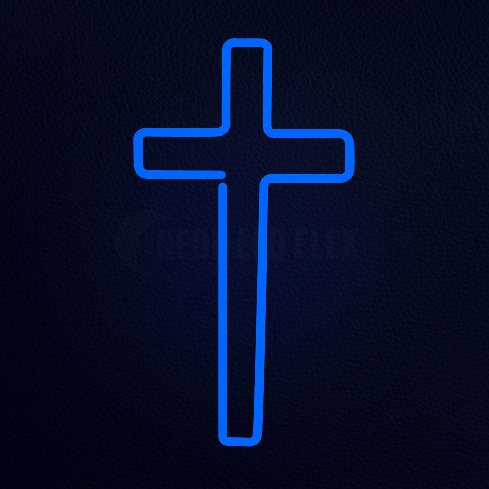 Christian Cross 11" x 19" LED Neon Sign