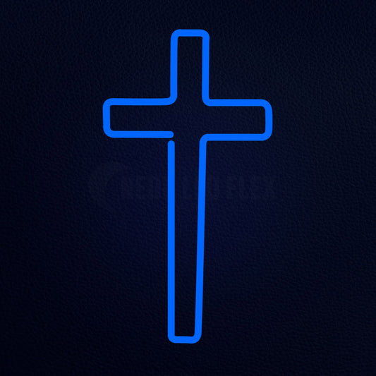 Christian Cross 11" x 19" LED Neon Sign