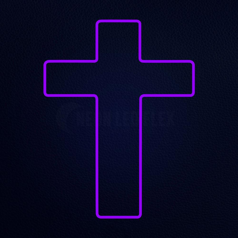 Christian Cross 31" x 24" LED Neon Sign