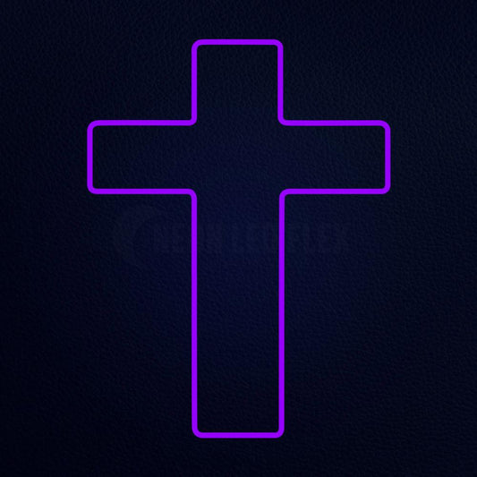 Christian Cross 31" x 24" LED Neon Sign