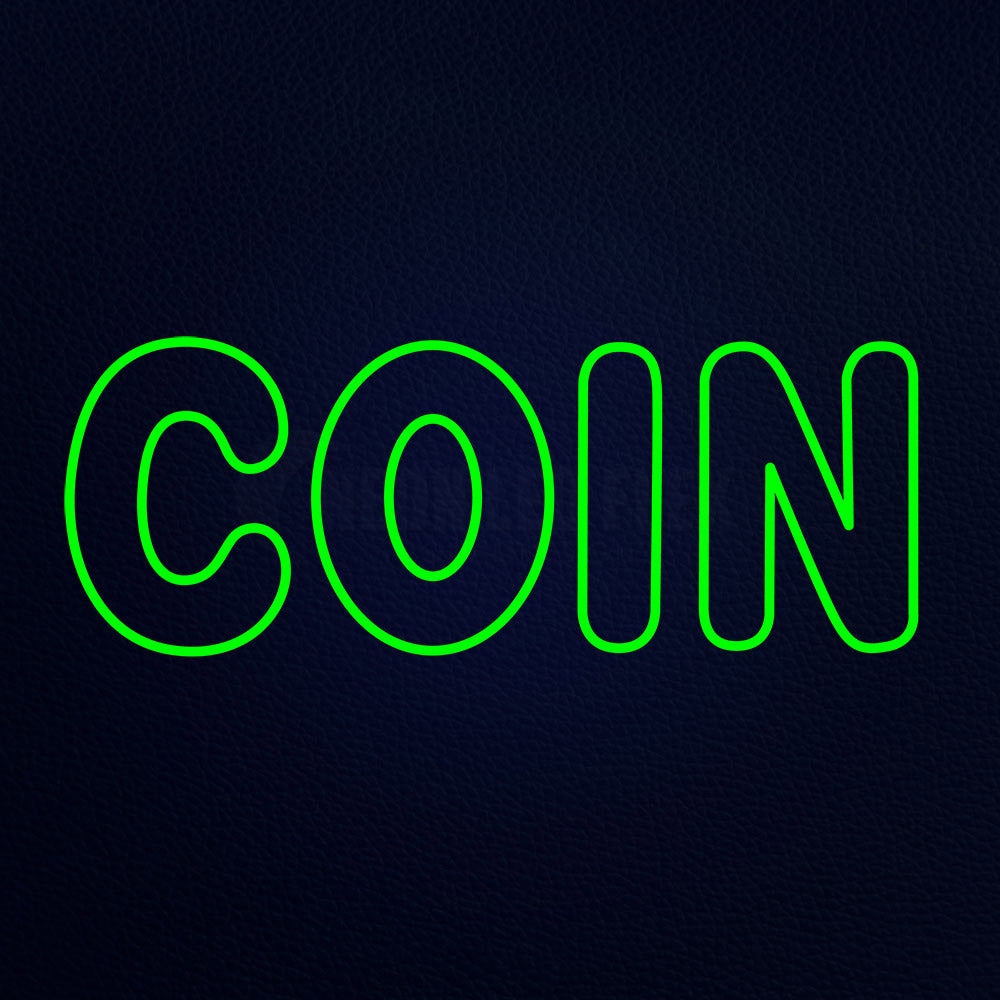 Coin 13" x 32" LED Neon Sign