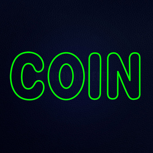 Coin 13" x 32" LED Neon Sign