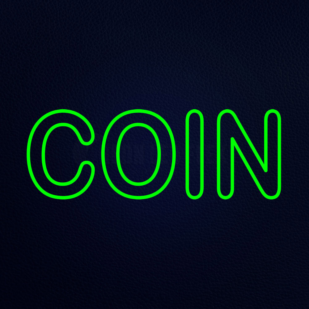 Coin 32" x 13" LED Neon Sign