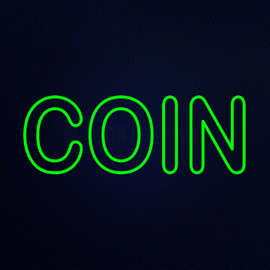 Coin 32" x 13" LED Neon Sign