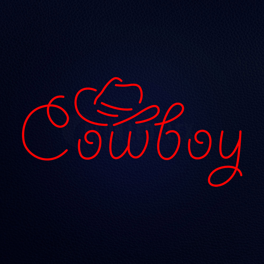 Cowboy 37" x 20" LED Neon Sign