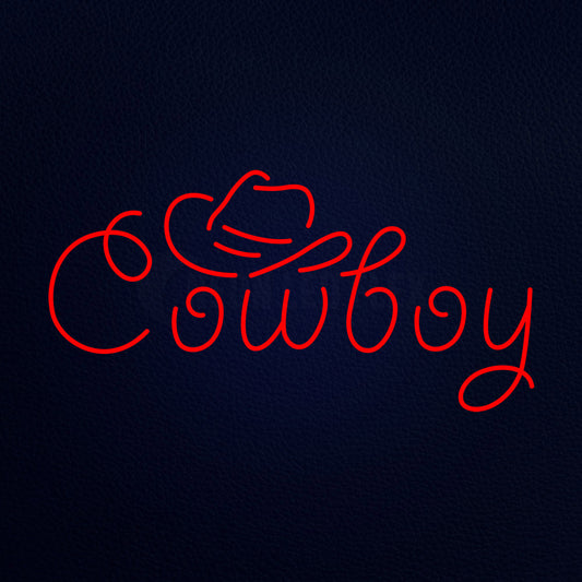 Cowboy 37" x 20" LED Neon Sign