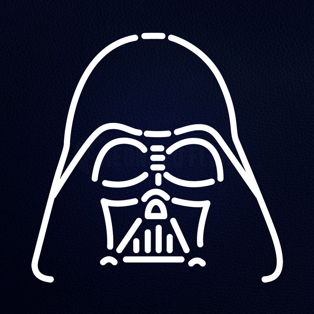 Darth Vader Star Wars 18" x 18" LED Neon Sign