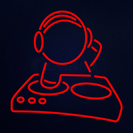 Dj Playing 24" x 24" LED Neon Sign