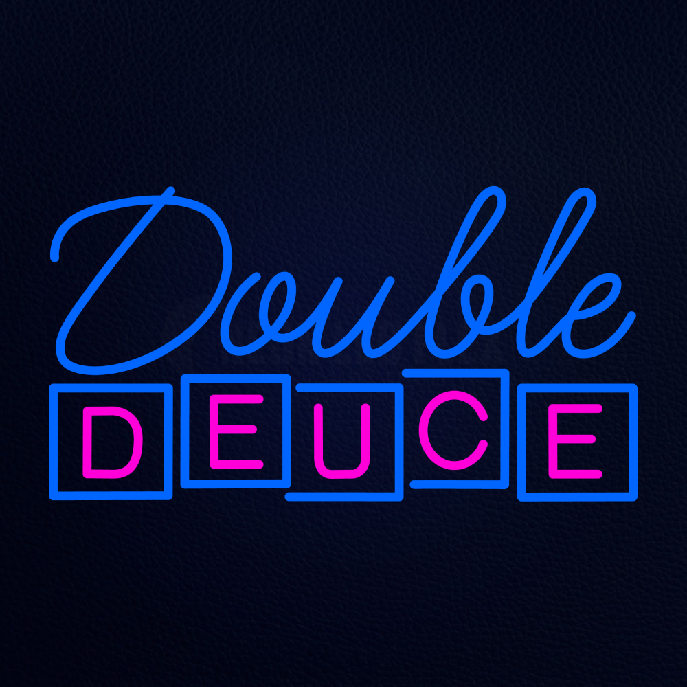Double Deuce 30" x 17" LED Neon Sign