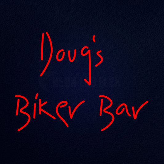 Dougs Bikev Bar 24" x 20" LED Neon Sign