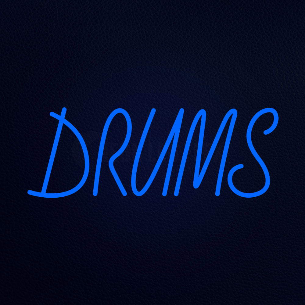 Drums Block 10" x 24" LED Neon Sign