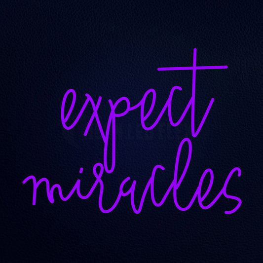 Expect Miracles 31" x 24" LED Neon Sign