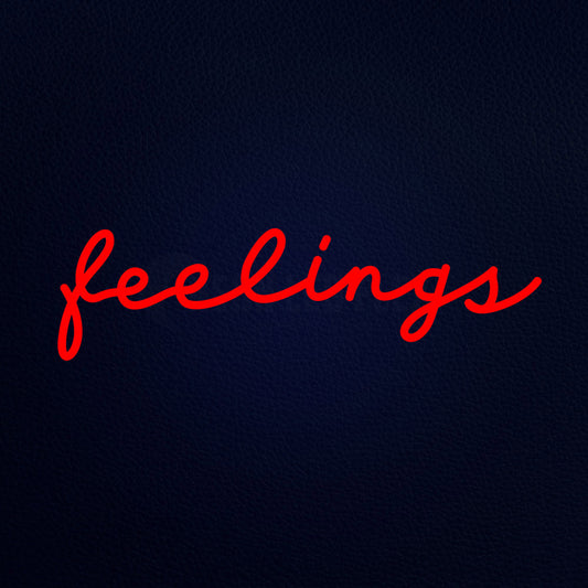 Feelings 25" x 8" LED Neon Sign