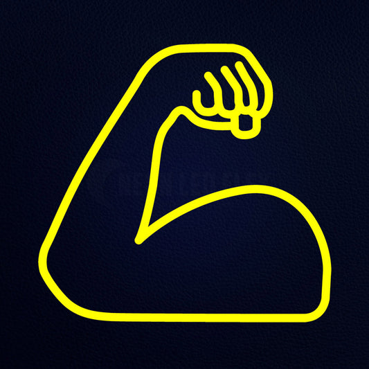 Flexed Bicep Emoji 14" x 14" LED Neon Sign