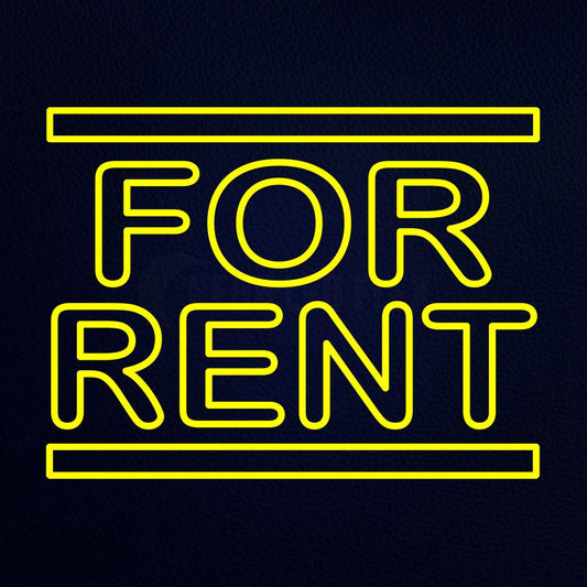 For Rent Outline 24" x 31" LED Neon Sign