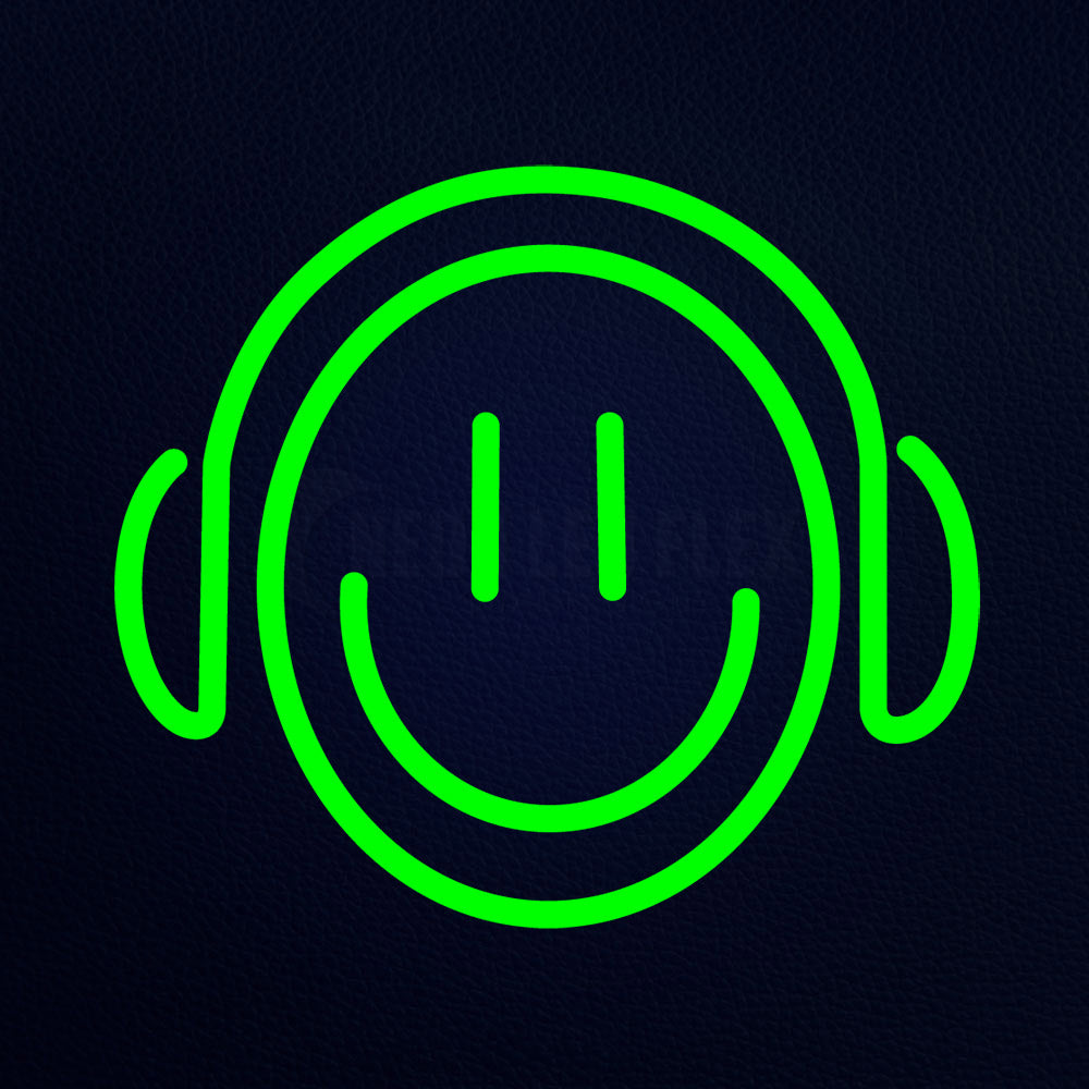 Gamer With Smile Emoji 14" x 14" LED Neon Sign