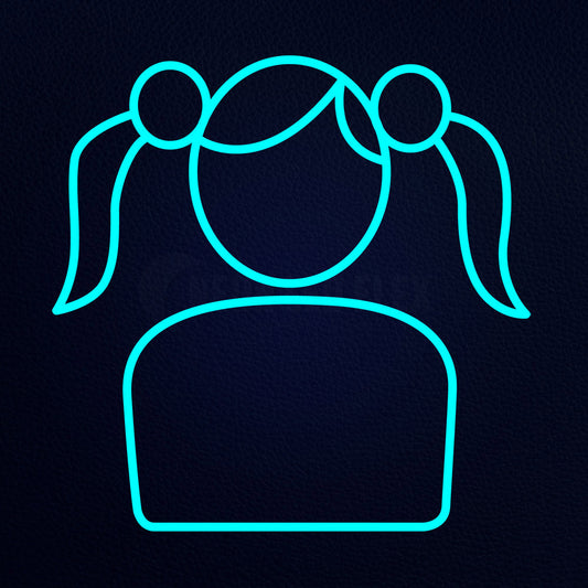 Girl 24" x 24" LED Neon Sign