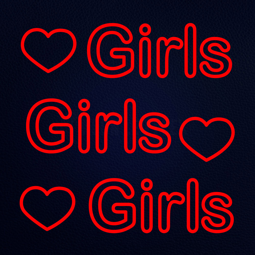 Girls Girls Girls 24" x 24" LED Neon Sign
