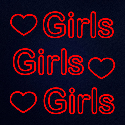 Girls Girls Girls 24" x 24" LED Neon Sign