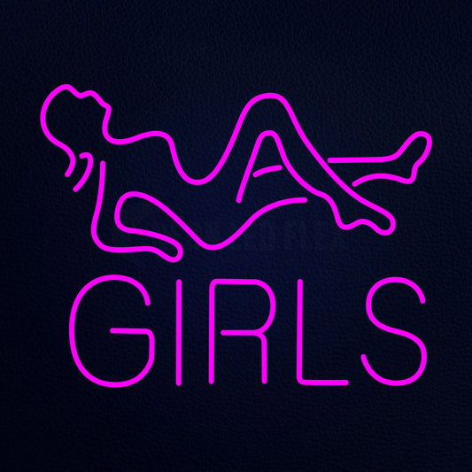 Girls 31" x 24" LED Neon Sign