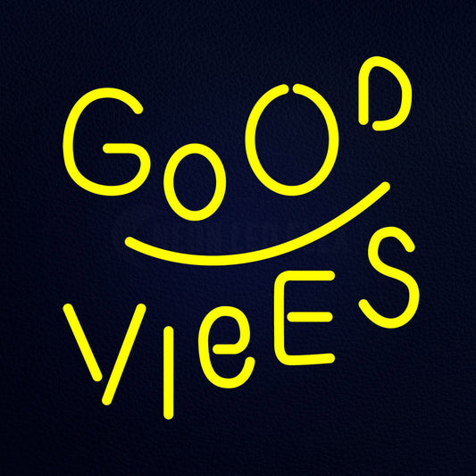 Good Vibes 16" x 17" LED Neon Sign