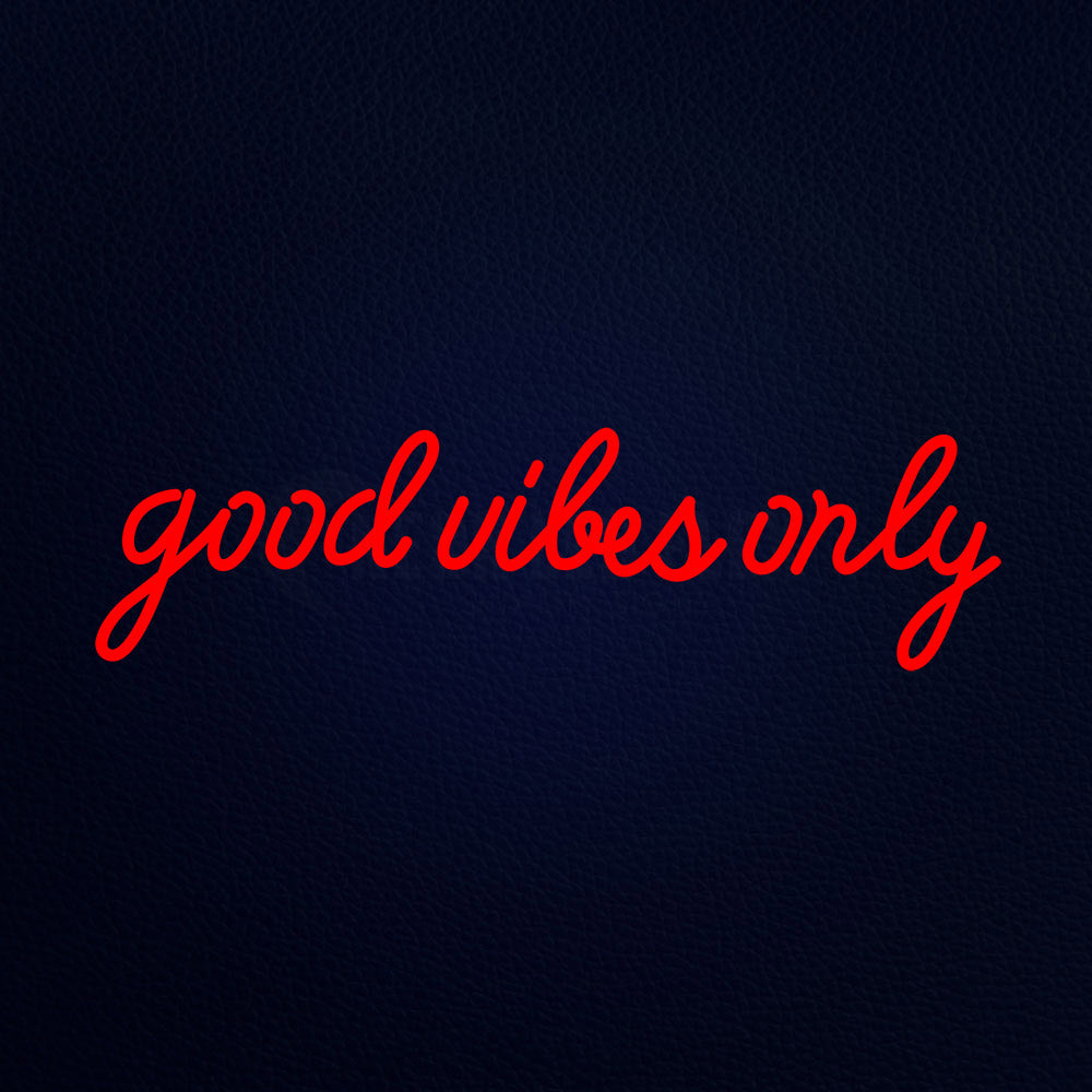 Good Vibes Only 32" x 10" LED Neon Sign