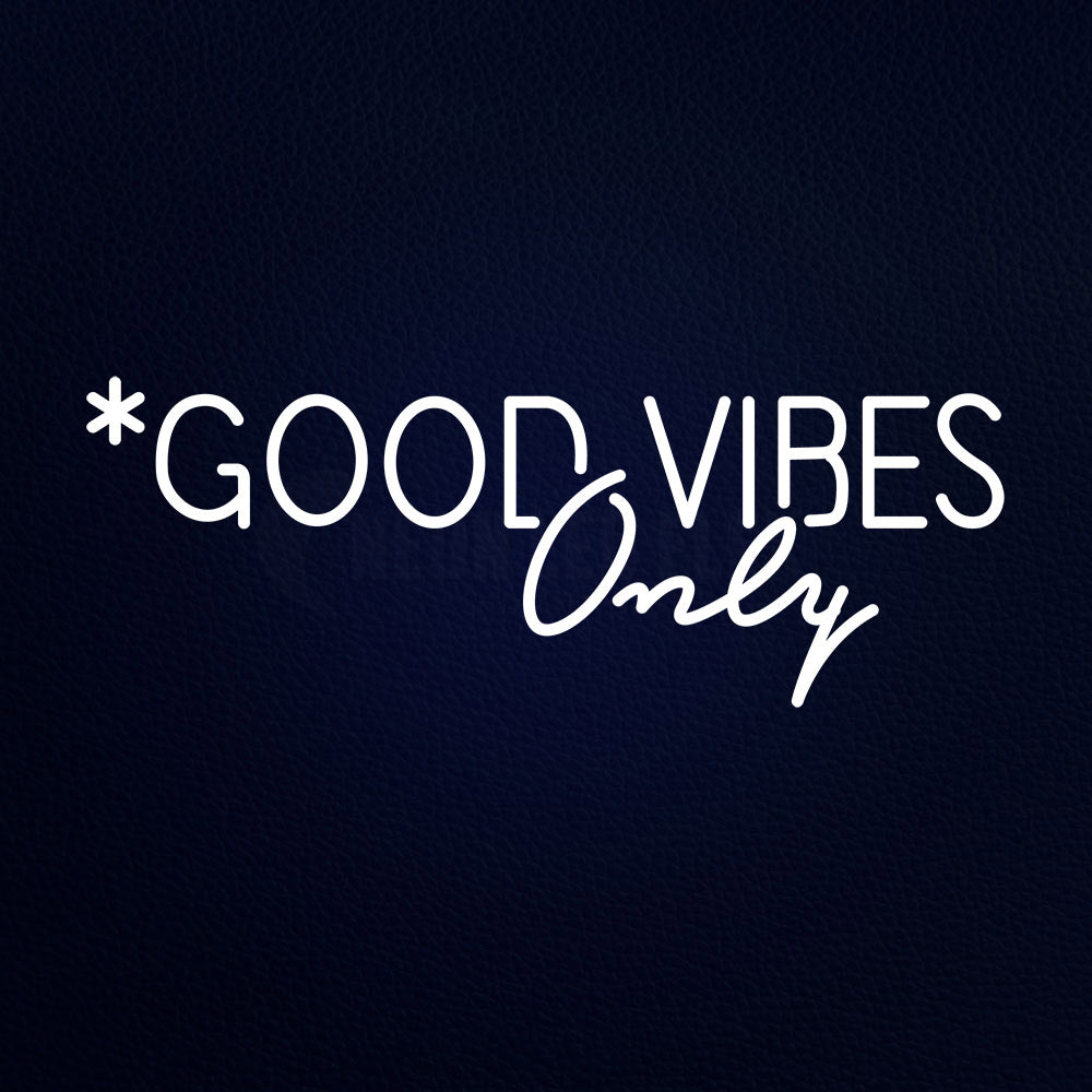 Good Vibes Only 32" x 13" LED Neon Sign