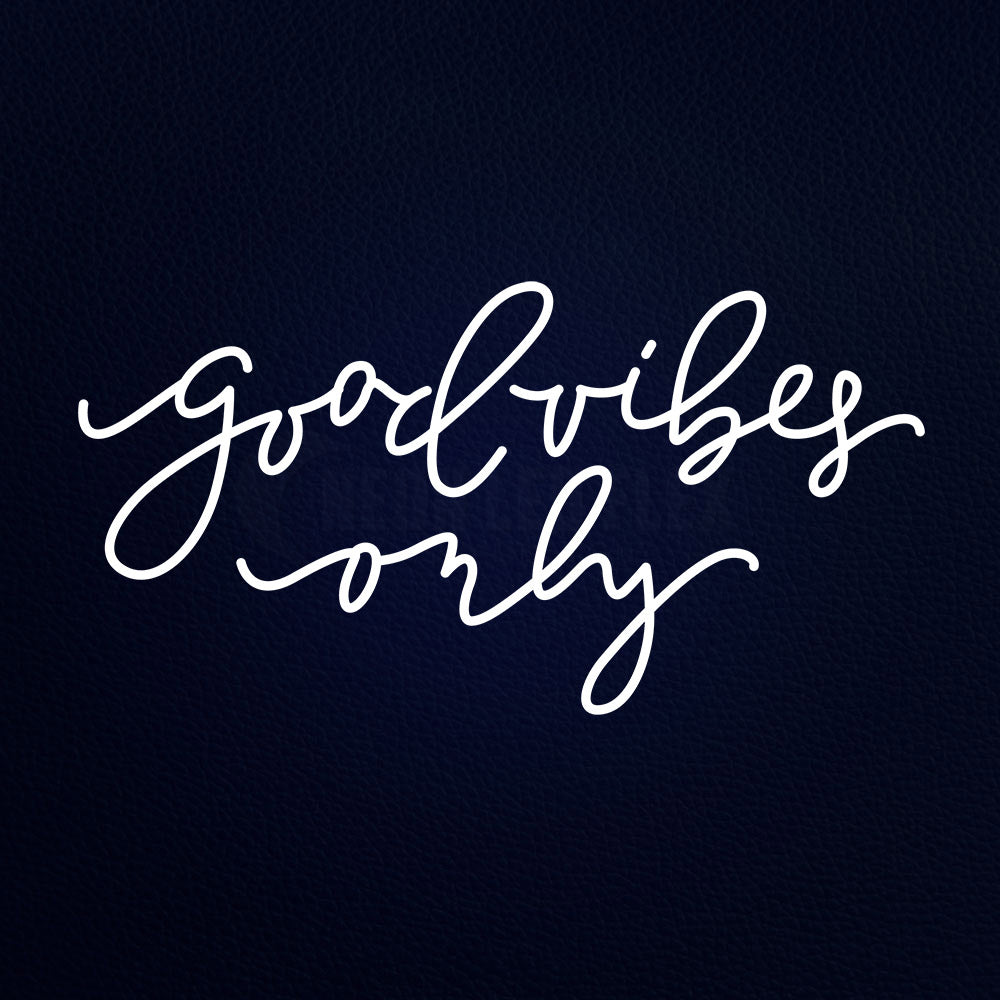 Good Vibes Only 37" x 20" LED Neon Sign