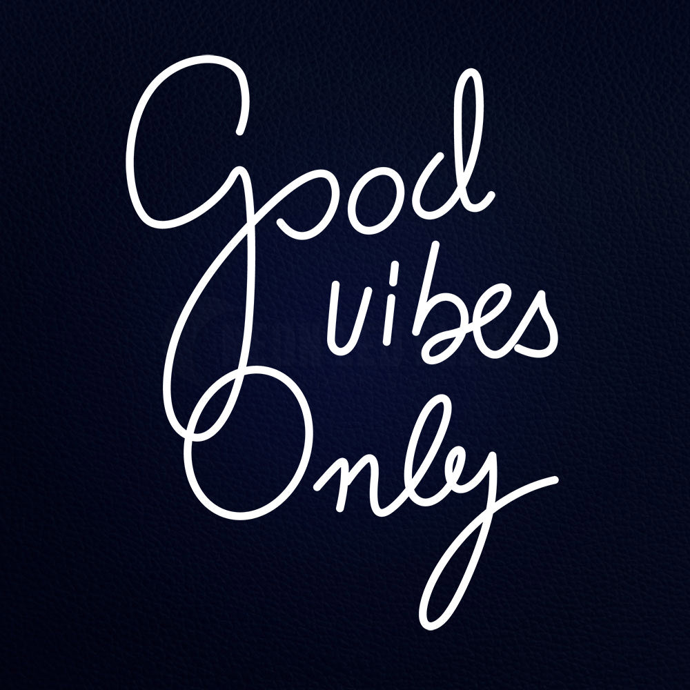 Good Vibes Only 31" x 24" LED Neon Sign