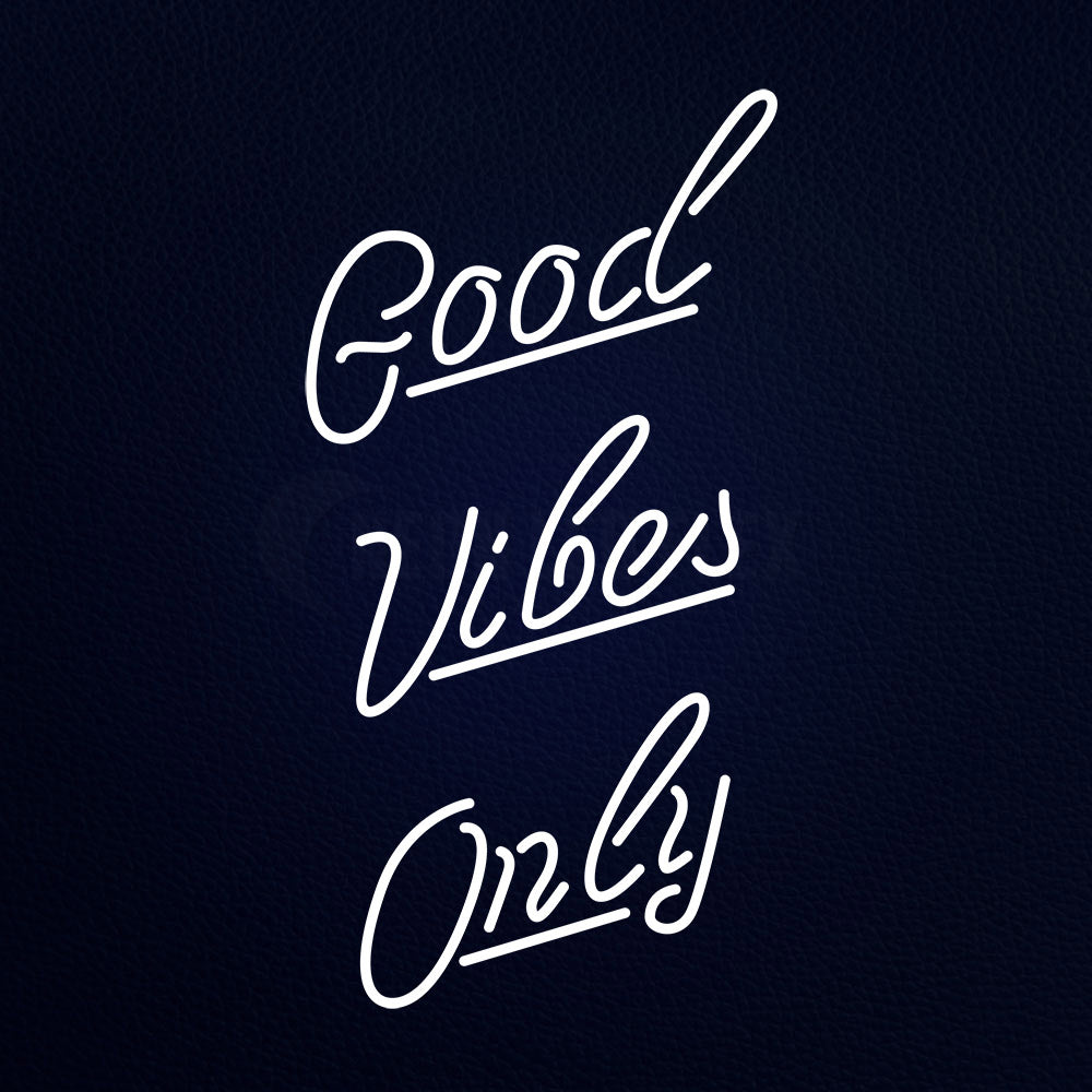 Good Vibes Only 37" x 20" LED Neon Sign