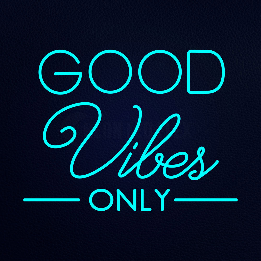Good Vibes Only 31" x 24" LED Neon Sign