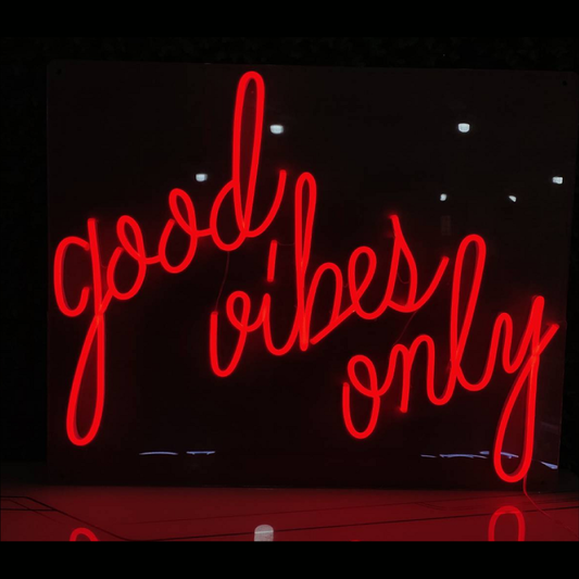 Good Vibes Only 22" x 18" LED Neon Sign