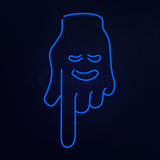 Hand With Smile 37" x 20" LED Neon Sign
