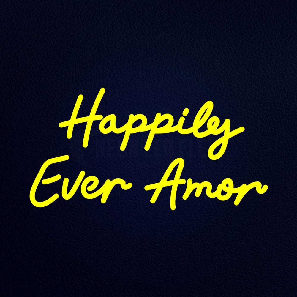 Happily Ever Amor 19" x 10" LED Neon Sign