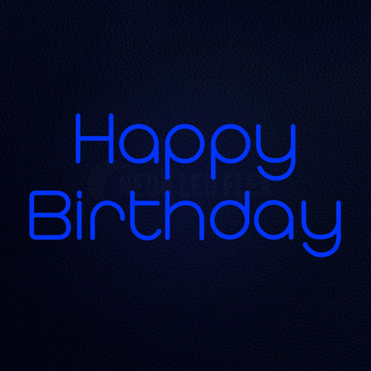 Happy Birthday 30" x 15" LED Neon Sign