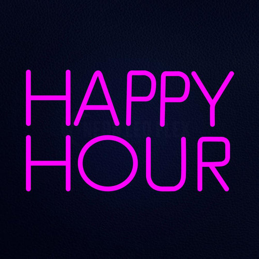 Happy Hour 19" x 12" LED Neon Sign