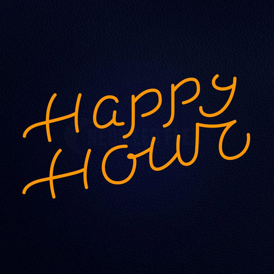 Happy Hour 30" x 17" LED Neon Sign