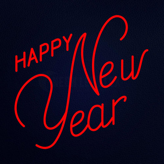 Happy New Year 24" x 24" LED Neon Sign
