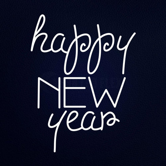 Happy New Year 31" x 24" LED Neon Sign