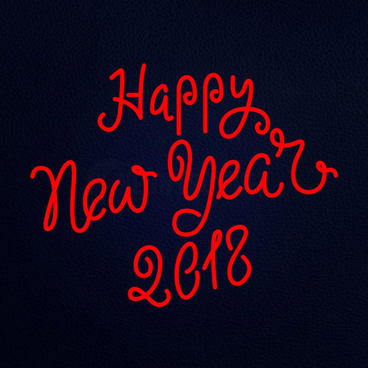 Happy New Year 30" x 24" LED Neon Sign