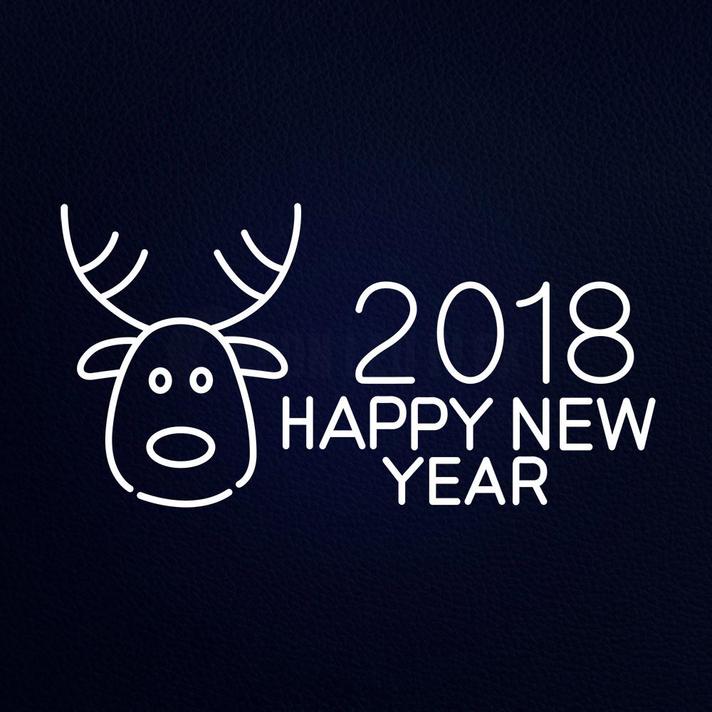 Happy New Year 37" x 20" LED Neon Sign