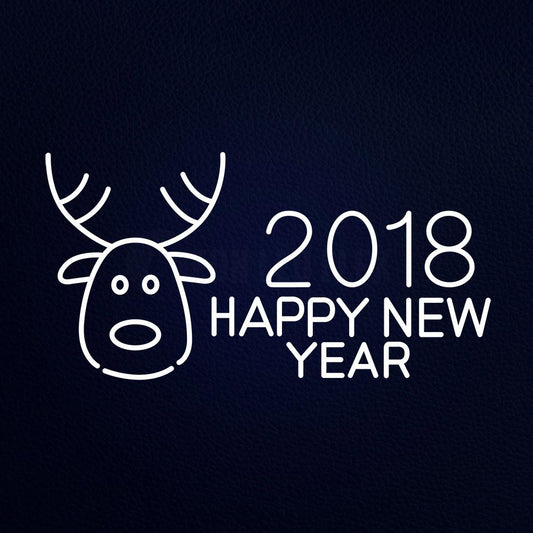 Happy New Year 37" x 20" LED Neon Sign