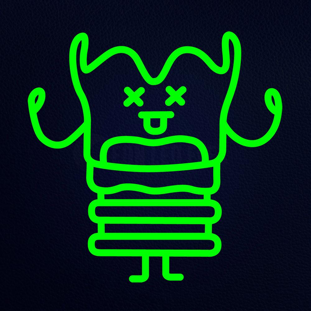 Happy Unidary Blandder Emoji 14" x 14" LED Neon Sign