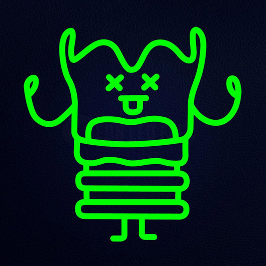 Happy Unidary Blandder Emoji 14" x 14" LED Neon Sign
